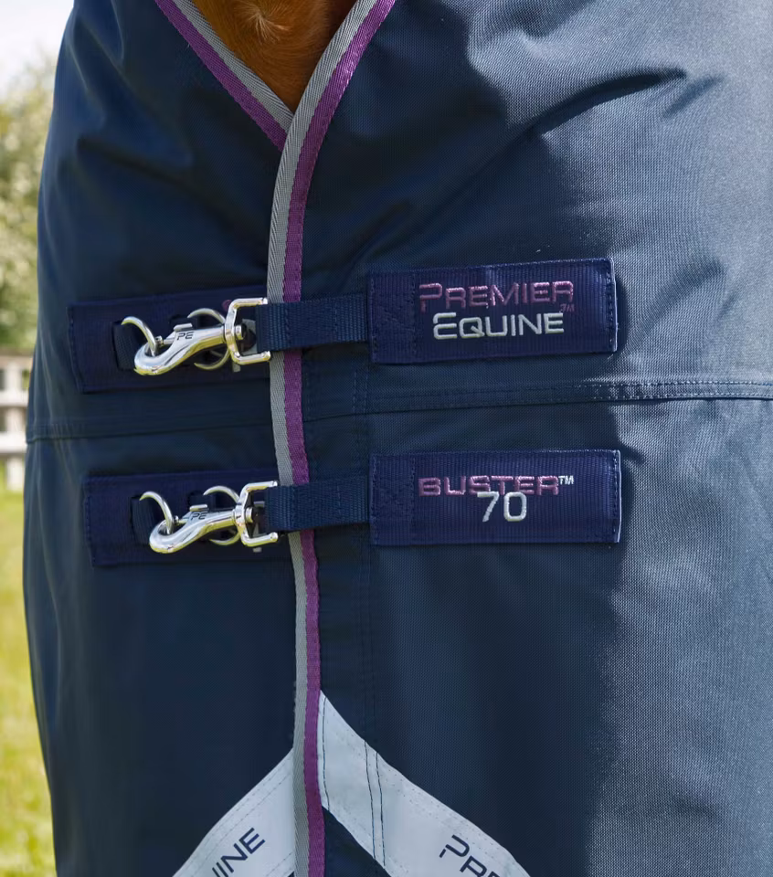 Premier Equine "Buster" Regndekken med hals - 70g (Lilla 145cm på lager)