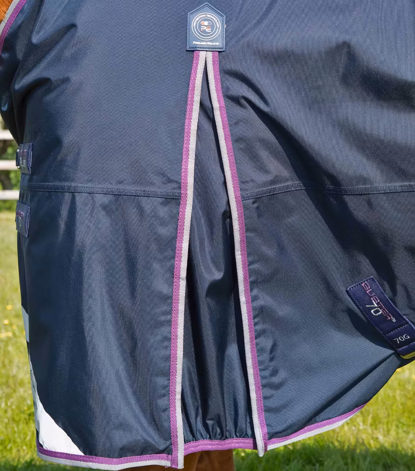 Premier Equine "Buster" Regndekken med hals - 70g (Lilla 145cm på lager)