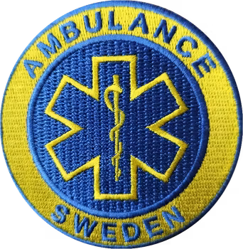 Ambulance Sweden Patch m kardborre