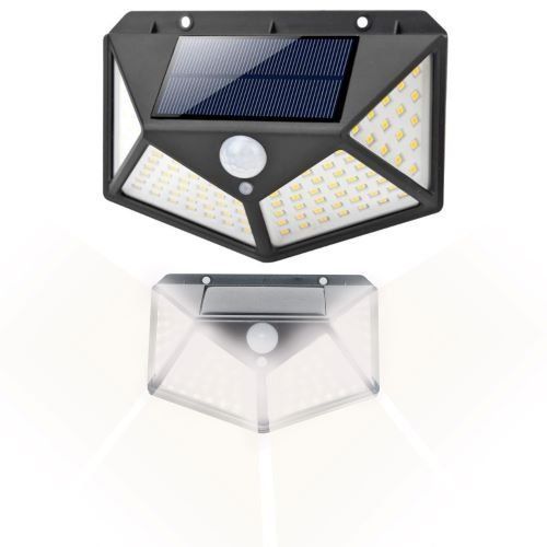 Aurinkokennovalaisin Seinä 100 LED