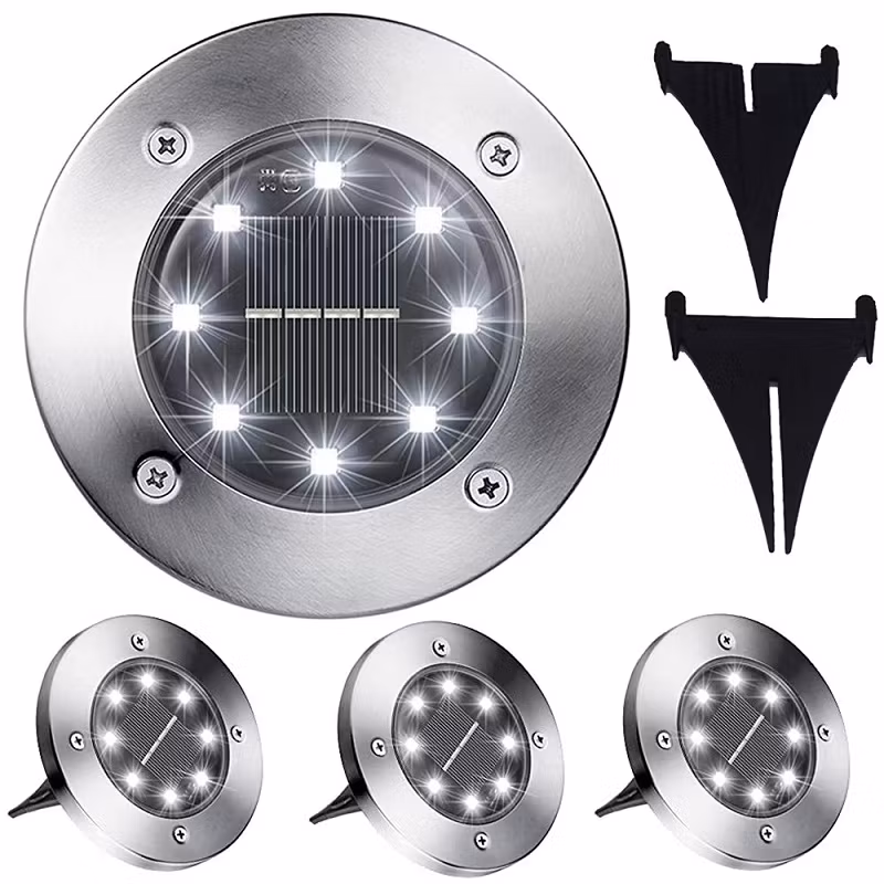 LED-spottivalot aurinkokennolla puutarhaan (4 kpl)