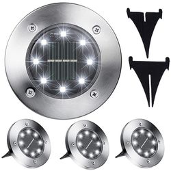 LED-spottivalot aurinkokennolla puutarhaan (4 kpl)