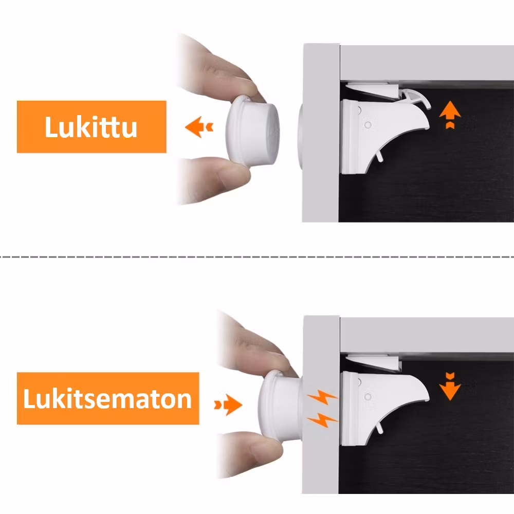 Näkymätön magneettinen lapsilukko 4-pakkaus