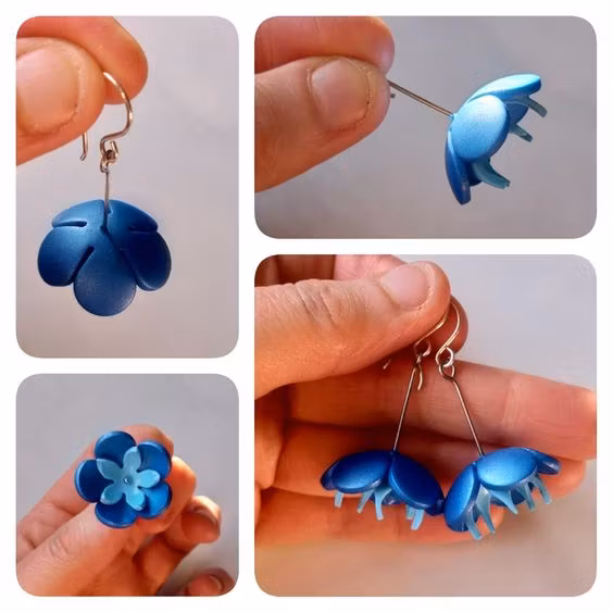 Örhängen - blommor på pinnar