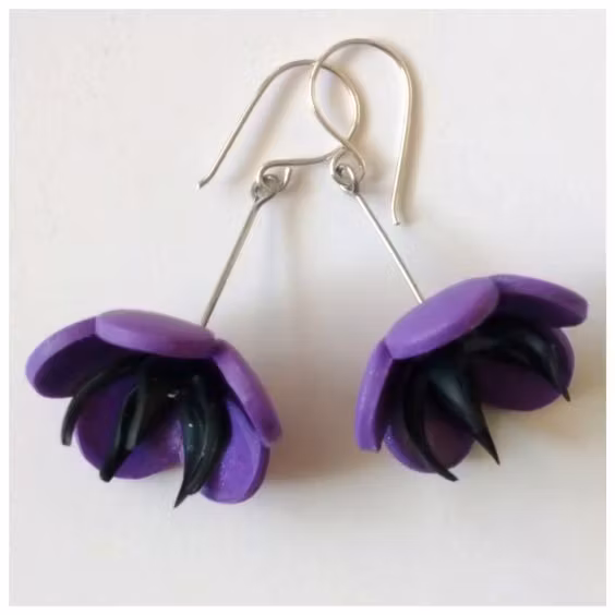 Örhängen - blommor på pinnar