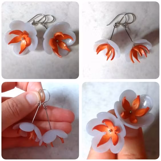 Örhängen - blommor på pinnar