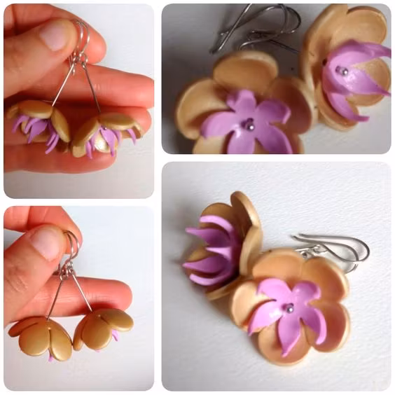 Örhängen - blommor på pinnar