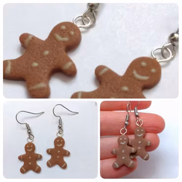 Örhängen - pepparkaksgubbar