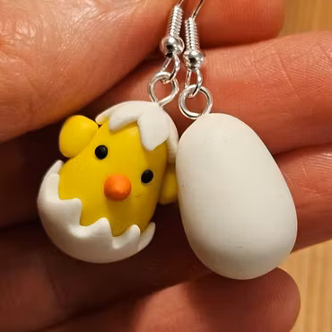 Örhängen - kyckling och ägg
