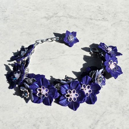Blomarmband - med enkla blommor