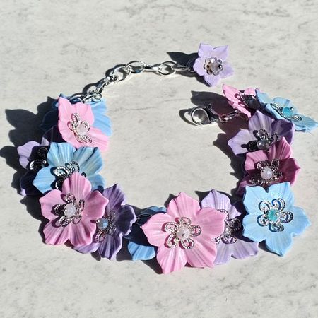 Blomarmband - med enkla blommor