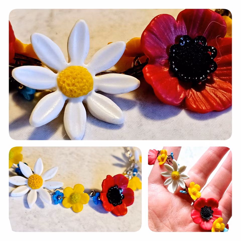 Blomarmband - med sommarblommor