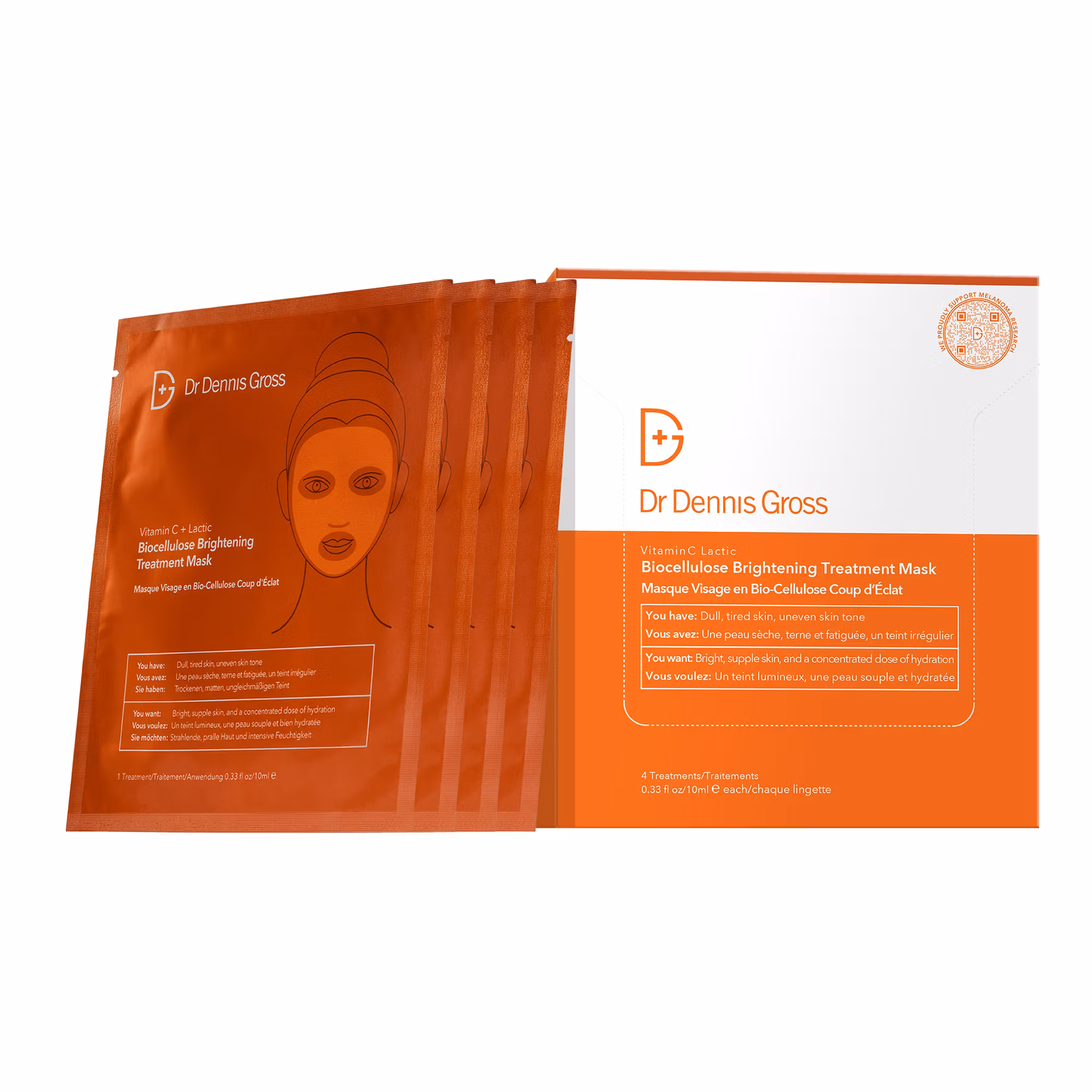 Vitamin C Lactic Biocellulose Brightening Treatment Mask 1stk