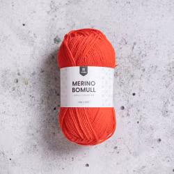 Merino Bomull - 34014 fiery red