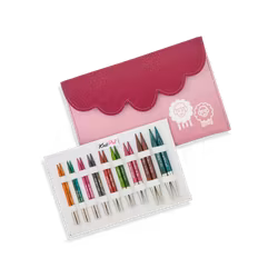 KnitPro Dreamz ändstickor korta - Deluxe set 9 st, 10 cm