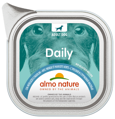 Almo Nature Daily Dogs med torsk og grønne bønner 300gr
