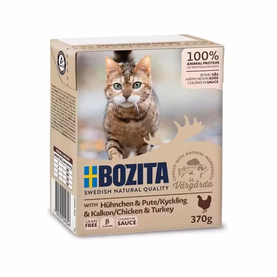 Bozita biter I saus med kylling og kalkun 370gr