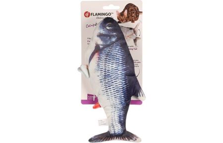 Katteleke bevegelig fisk grå 29cm
