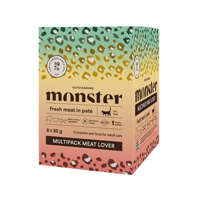 Monster Cat pouches multipack Meat Lover 8x85 g