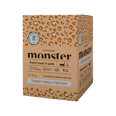 Monster Cat Pouches Adult Turkey 8x85 g