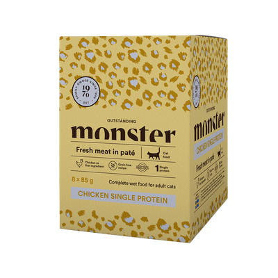Monster Cat Pouches Adult kylling 8x85 g