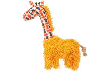 Hundeleke Saffia Giraffe med tau Ochre 21cm L x 6cm W x 30cm H