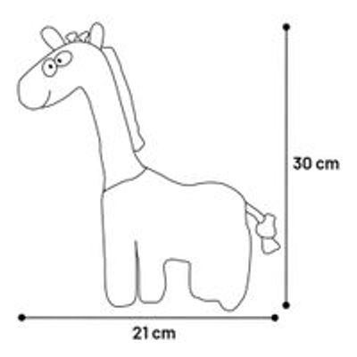 Hundeleke Saffia Giraffe med tau Ochre 21cm L x 6cm W x 30cm H