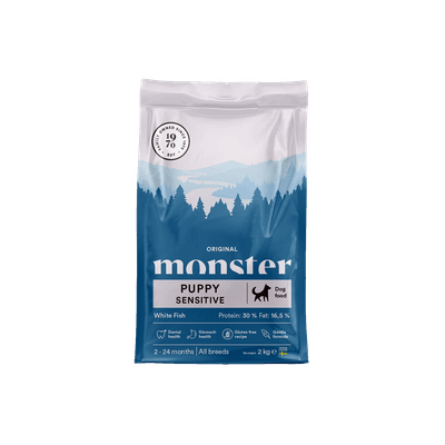 Monster Dog Orig. Puppy Sens. White Fish 12 kg