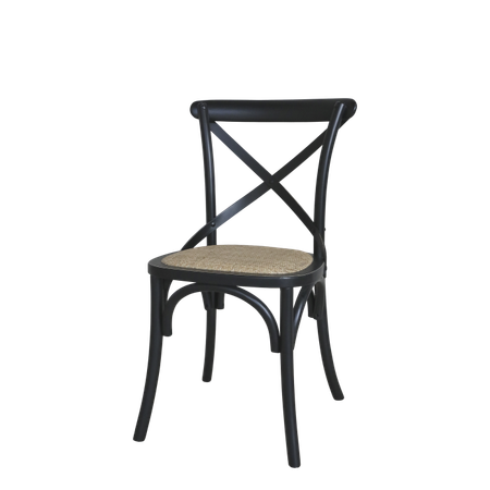 Fransk matstol med korgsits