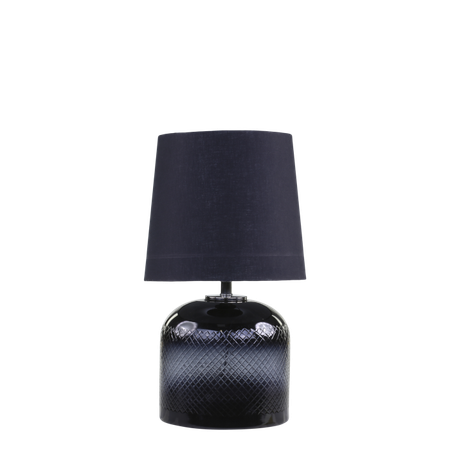 Lampa i rökfärgat glas med mönster