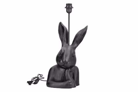 Lampfot Kanin Svart Poly