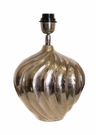 Lamp base alum raw silver