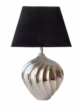Lamp base alum raw silver