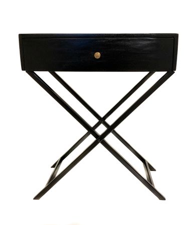 Bedside Table Cross Black