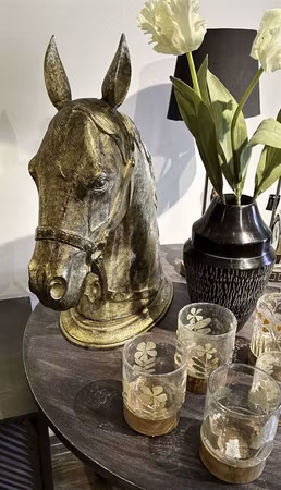 Equestrian Horse head alum raw oxy bronze
