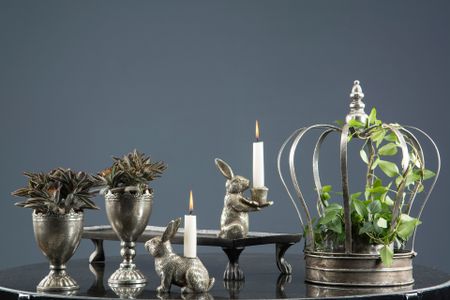 Krona Ljus Pynt Silver