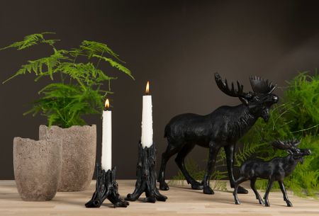 Ljusstake Stock Brun/Svart Liten Poly