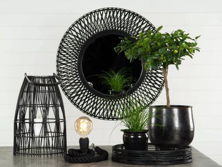 Spegel Net Bambu Svart