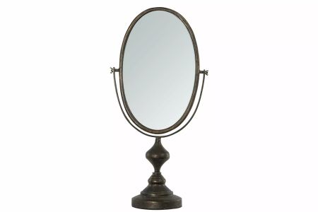 Spegel Oval Bord Svart