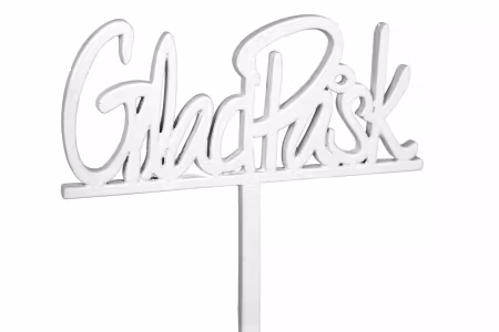 Glad Påsk Pinne Vit