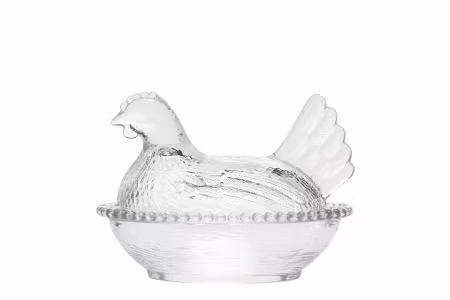 Höna Glasskål