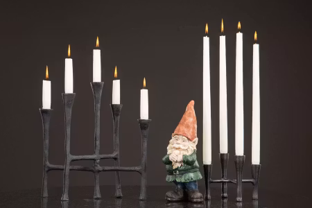 Ljusstake Svart Metall