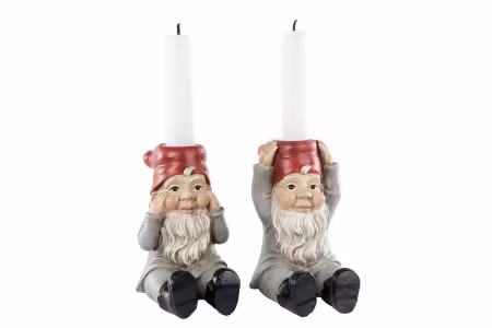 Ljusstake Tomte Kronljus Mix Poly