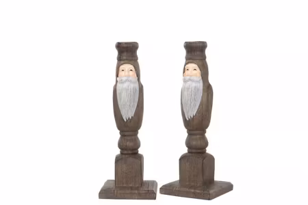 Ljusstake Tomte Natur Poly