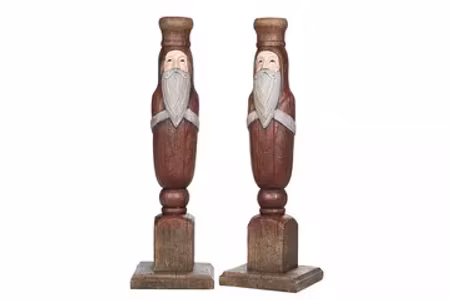 Ljusstake Tomte Röd Poly