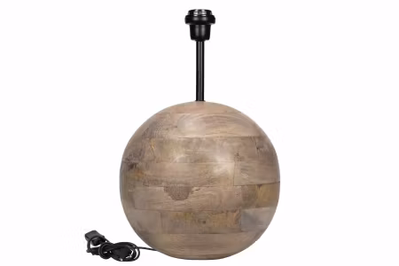 Lampfot Globe Trä Antik