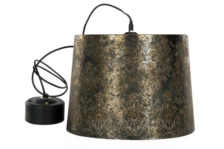 Taklampa Barock Svart/G Patina