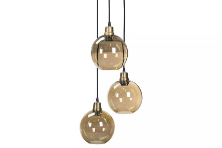 Taklampa Glasklot Champagne