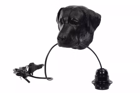 Vägglampa Hund Svart/Brun Poly
