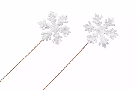 Näver Snöflinga Stick Vit
